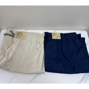 Thereabouts Boys 2XL 22H Husky Cargo Shorts Lot Beige Navy Elastic Waist
